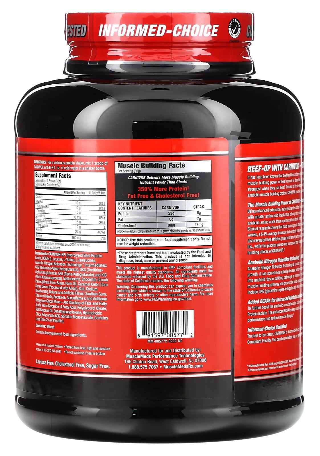 MuscleMeds Carnivore 908g