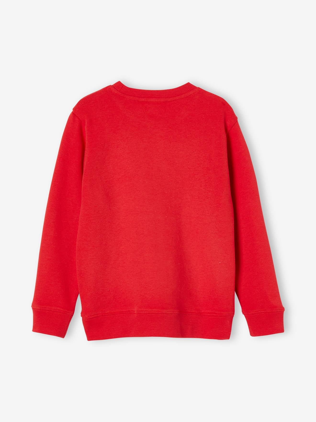 Moletom amarelo claro estampado com gola redonda para meninos