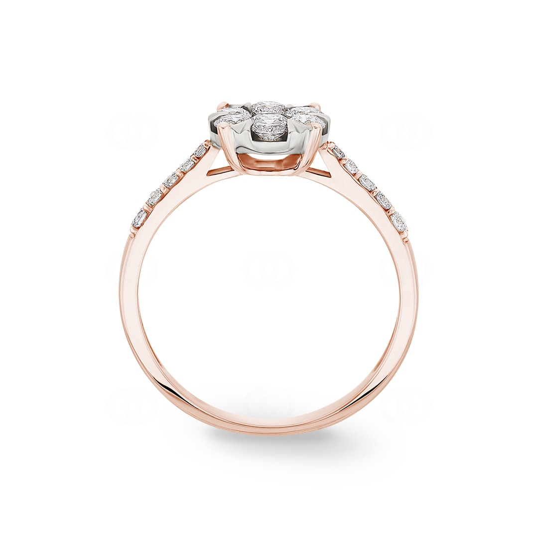 Verlobungsring 750/18 K Roségold mit Diamanten 0.75 ct H/si by CHRISTIAN