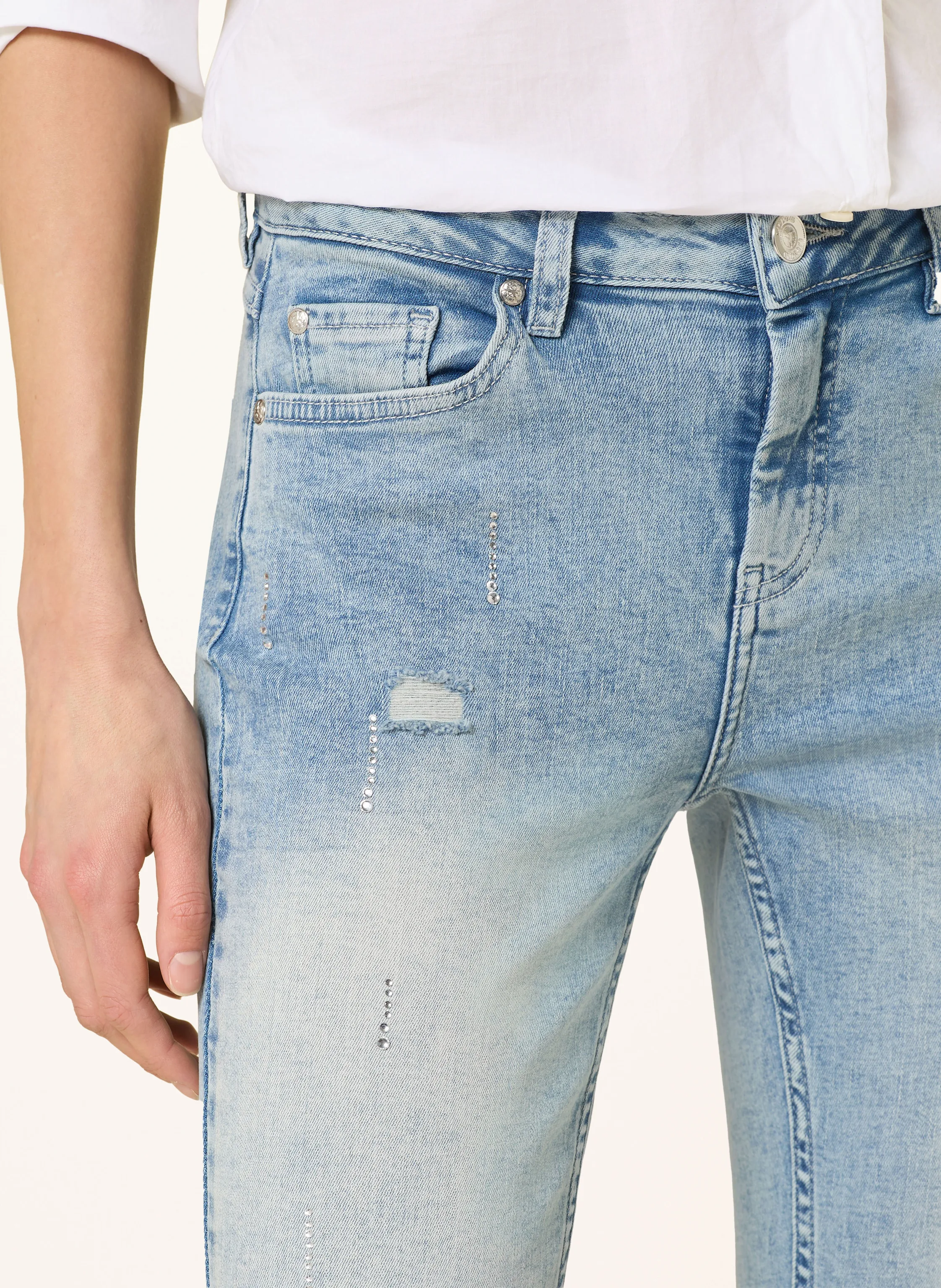 monari Jeans mit Schmucksteinen