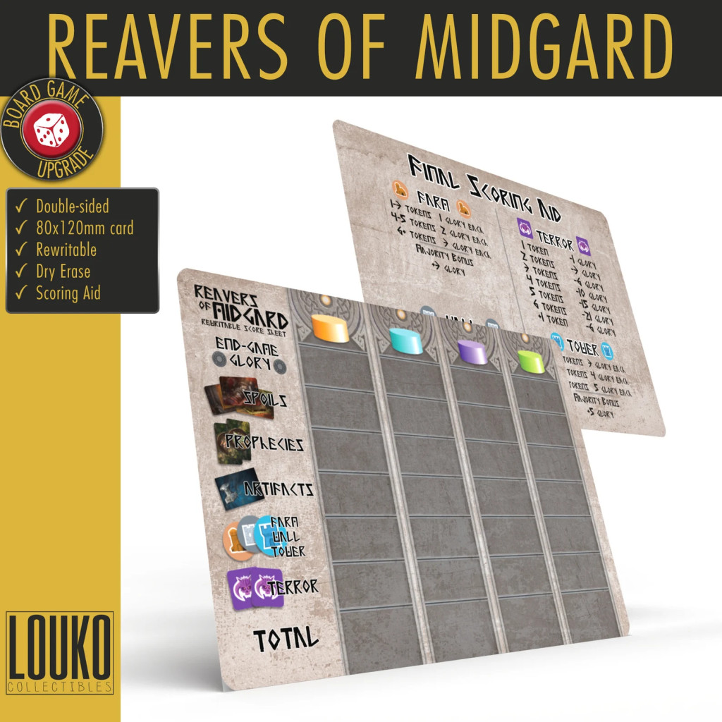Maraudeurs de Midgard - Feuille de score réinscriptible