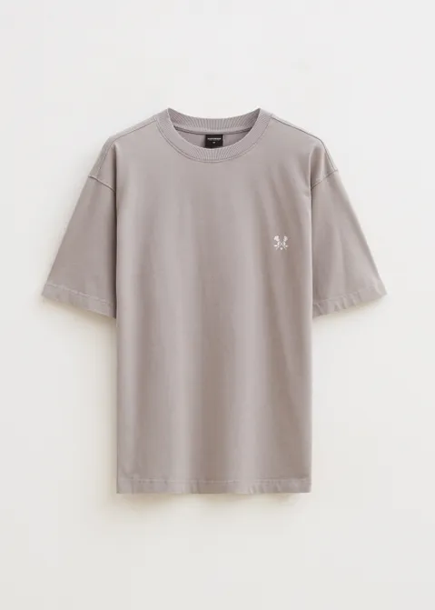 T-shirt met print cross grijs (GRS.ACD)