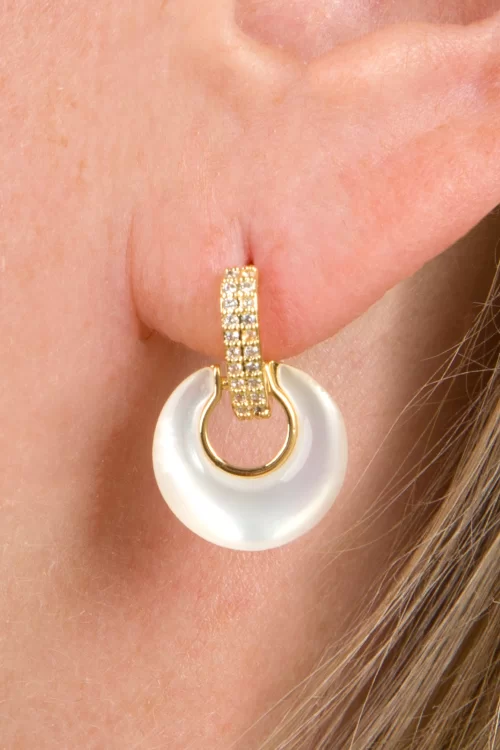 Day&Eve by Go Dutch Label Shiny Pearl oorbellen in goud