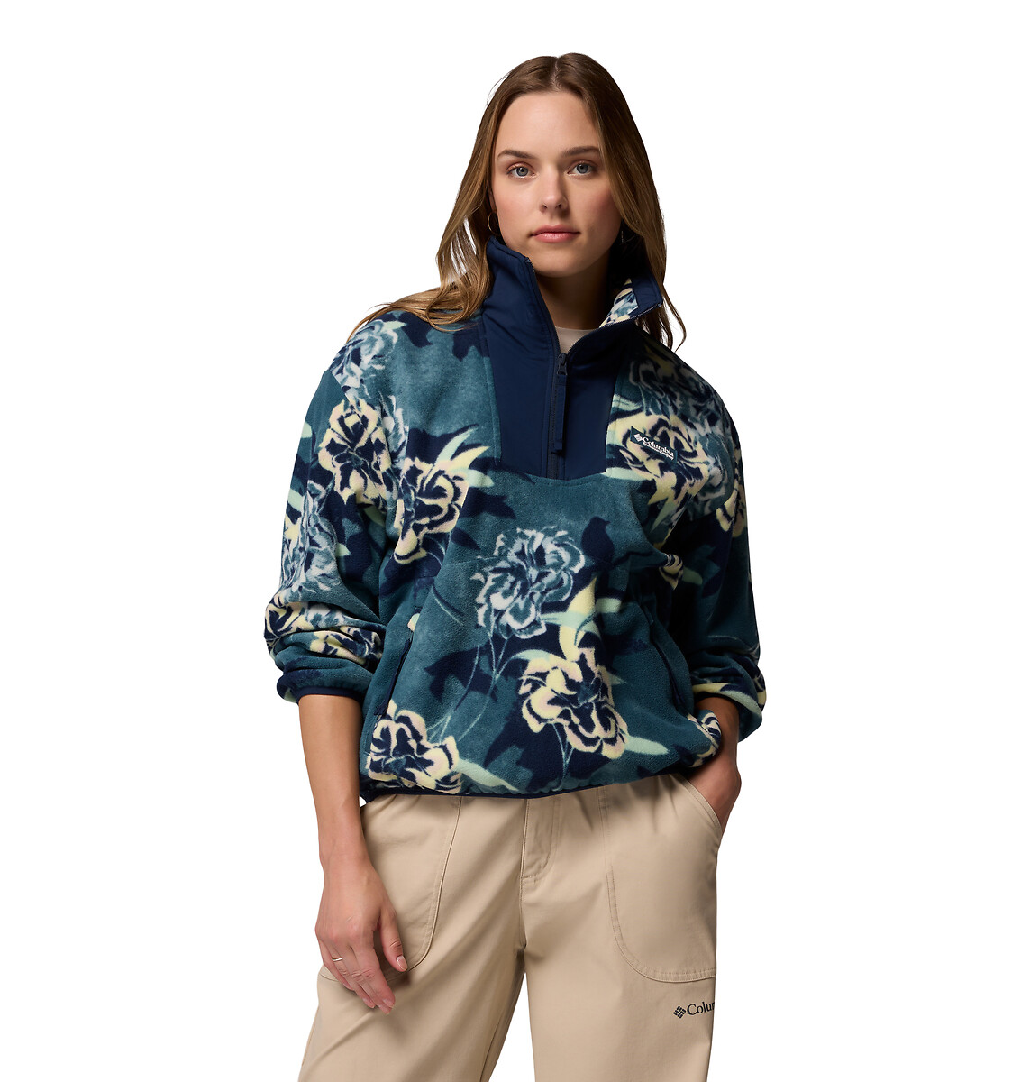 COLUMBIA<br>Suéter de lã Sequoia Grove™ com meio zíper