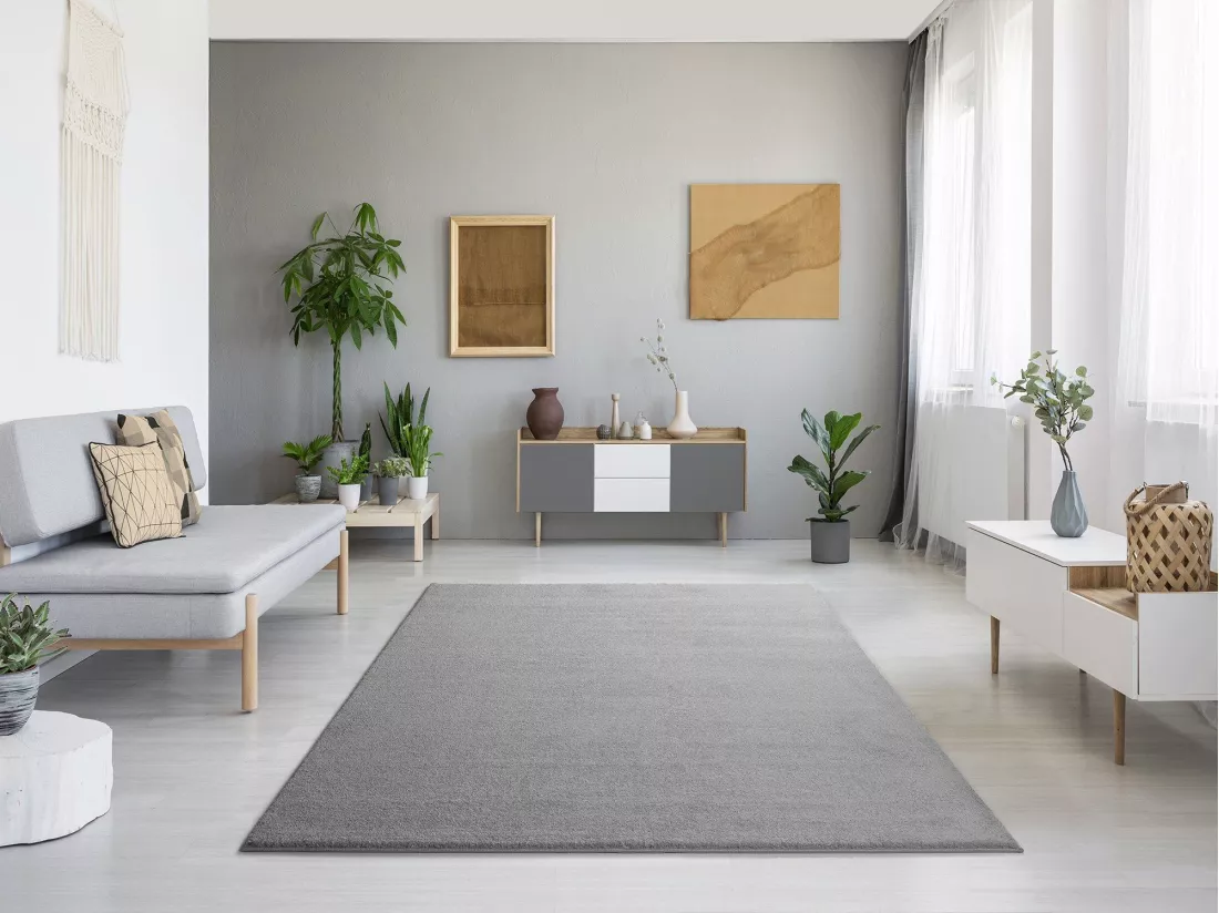 Tapis intérieur - uni - argent - 200 x 290 cm - MONTANA