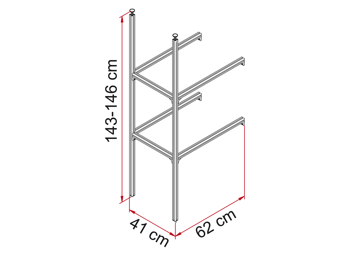 Fiamma Garage System Standard Upgrade opbergsysteem