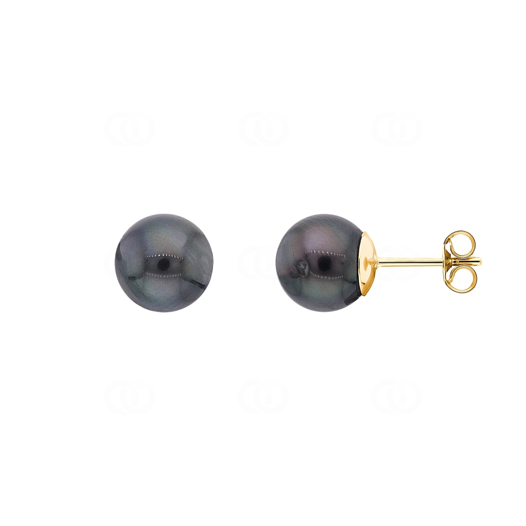 8.0mm Tahitiperlen Ohrstecker 375/9 K Gelbgold