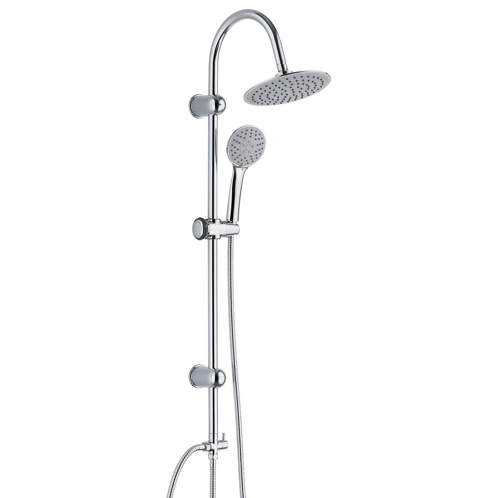 Duschbrause-Set - chrom - rund - 101 cm