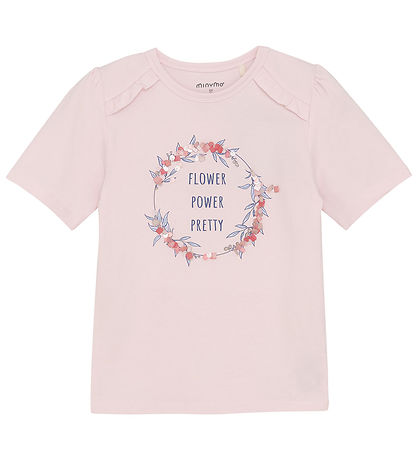 Minymo T-Shirt - Pink Dogwood m. Print