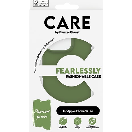 CARE by PanzerGlass iPhone 16 Pro cover - grøn