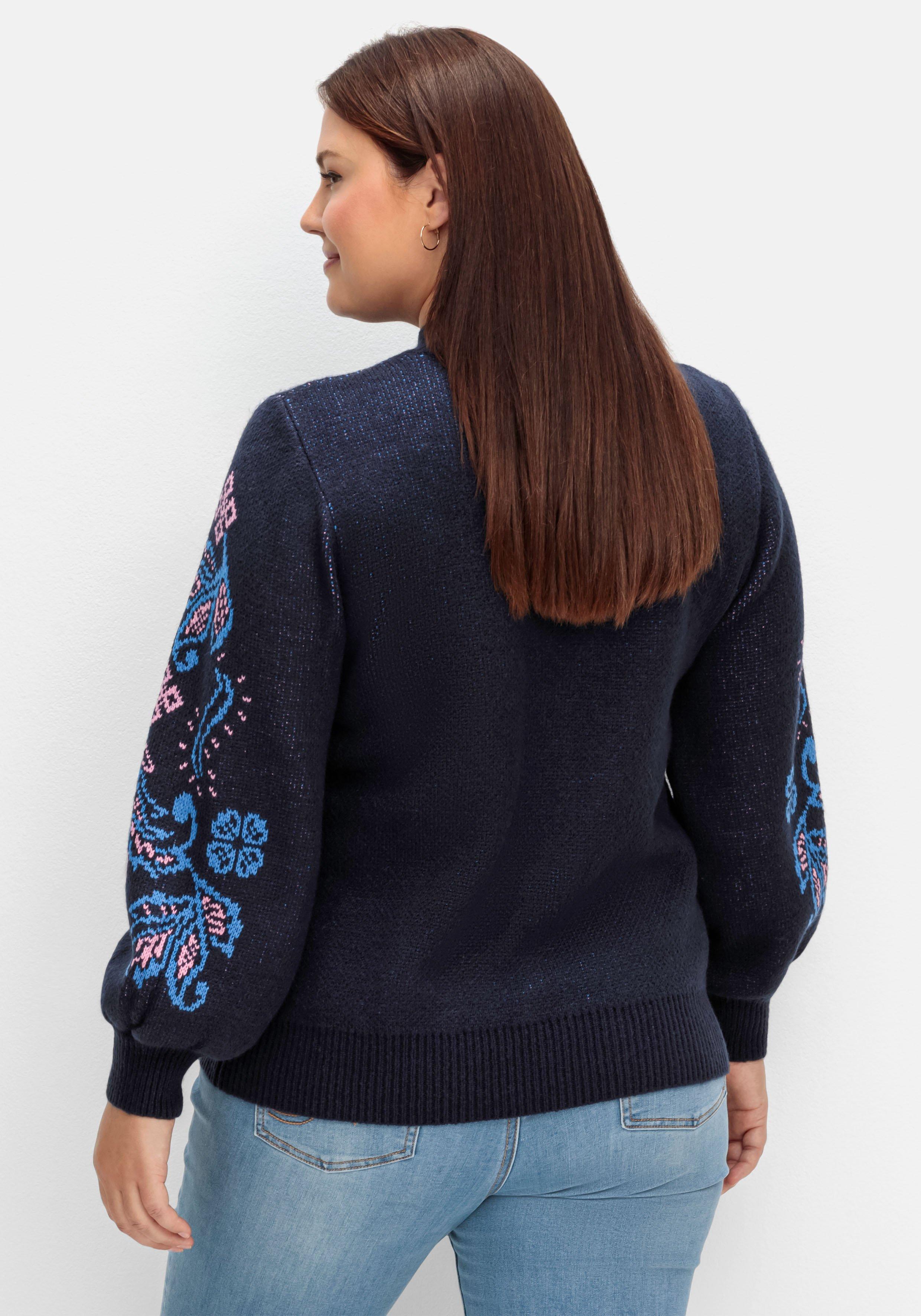 Pullover mit floralem Jacquardmuster