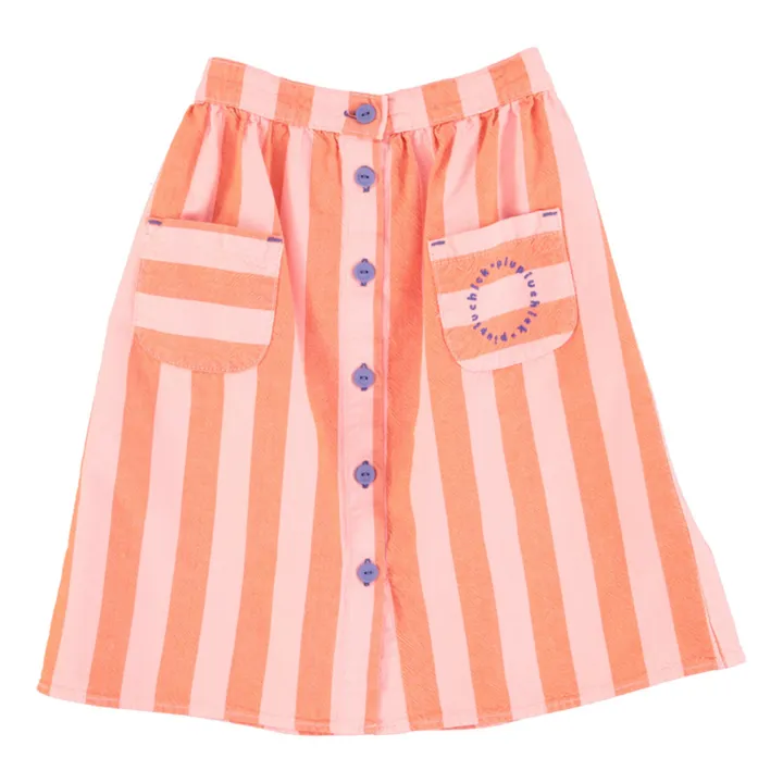 Piupiuchick Jupe Poches Rayure | Rose