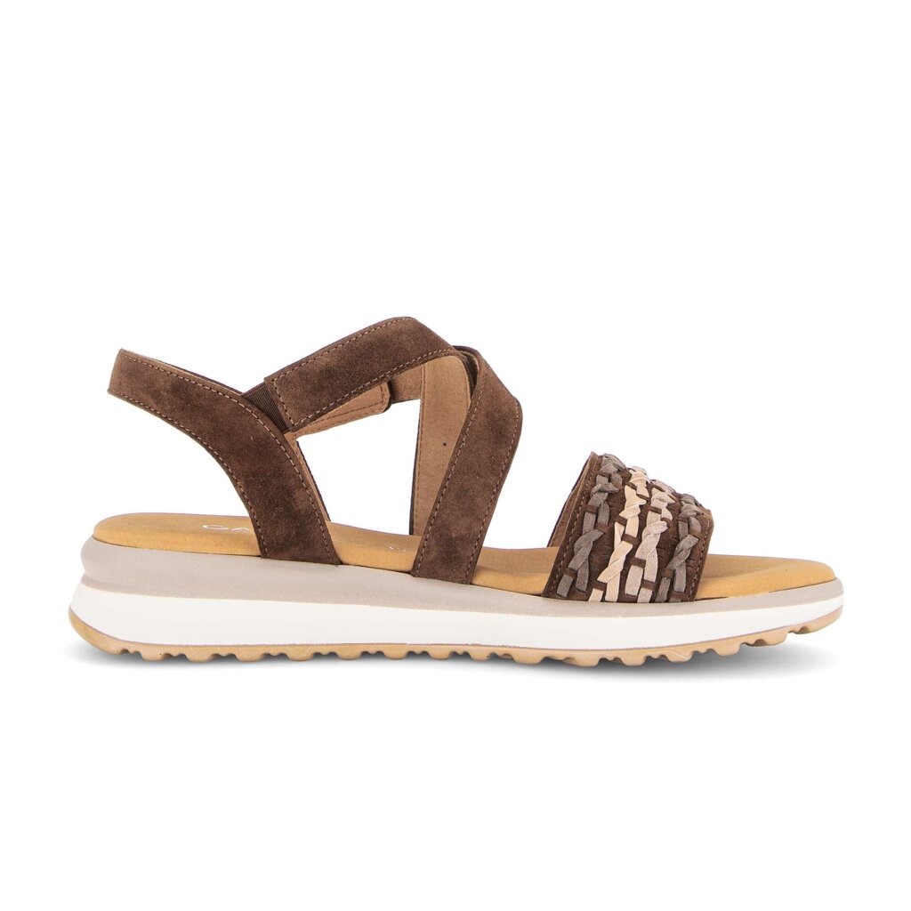 Sandal met riempjes bruin