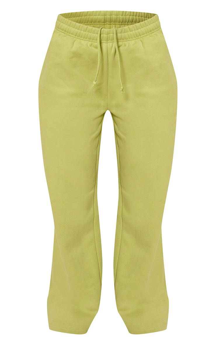 Lime Green Pantalon De Jogging Droit En Molleton De Coton Sports Club