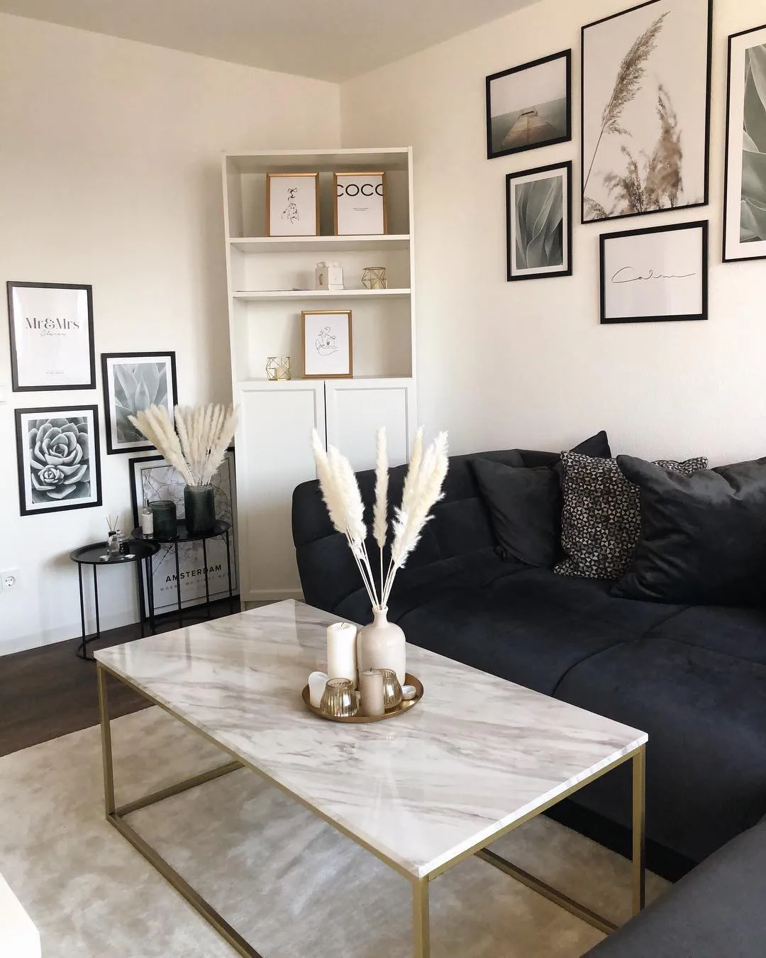 Salontafel DELANO Marmer/goud
