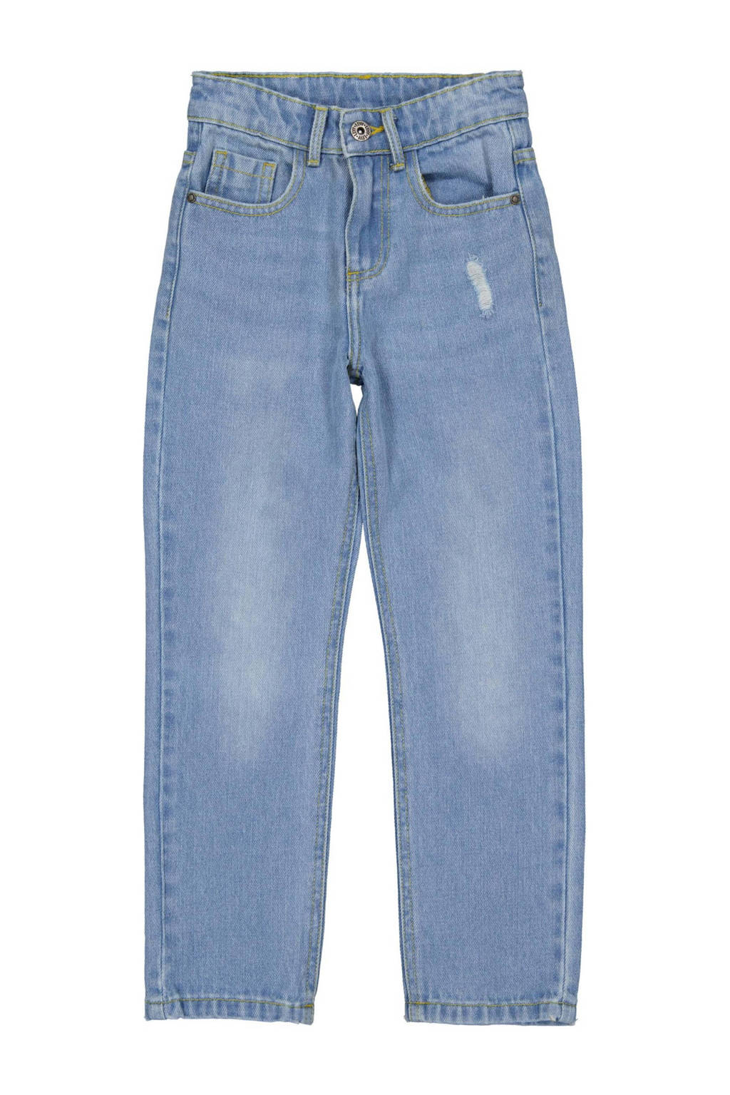 LEVV skinny jeans LJAIMY met slijtage blue light denim