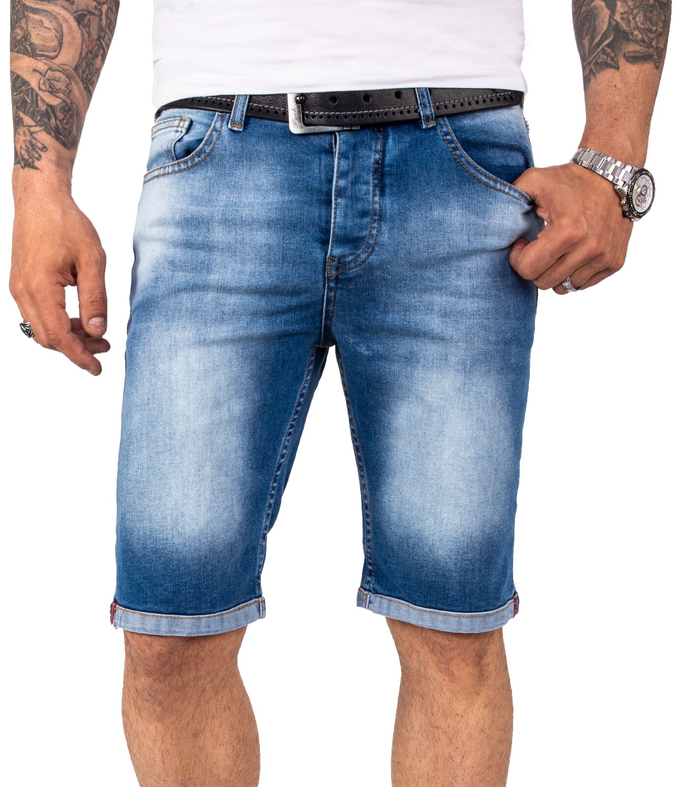Rock Creek Shorts Jeansshorts Blau Regular Fit