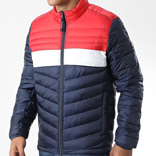 Doudoune Hero Bleu Marine Rouge