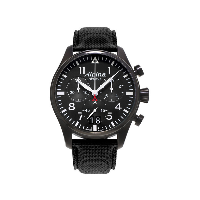 Montre Alpina chronographe acier