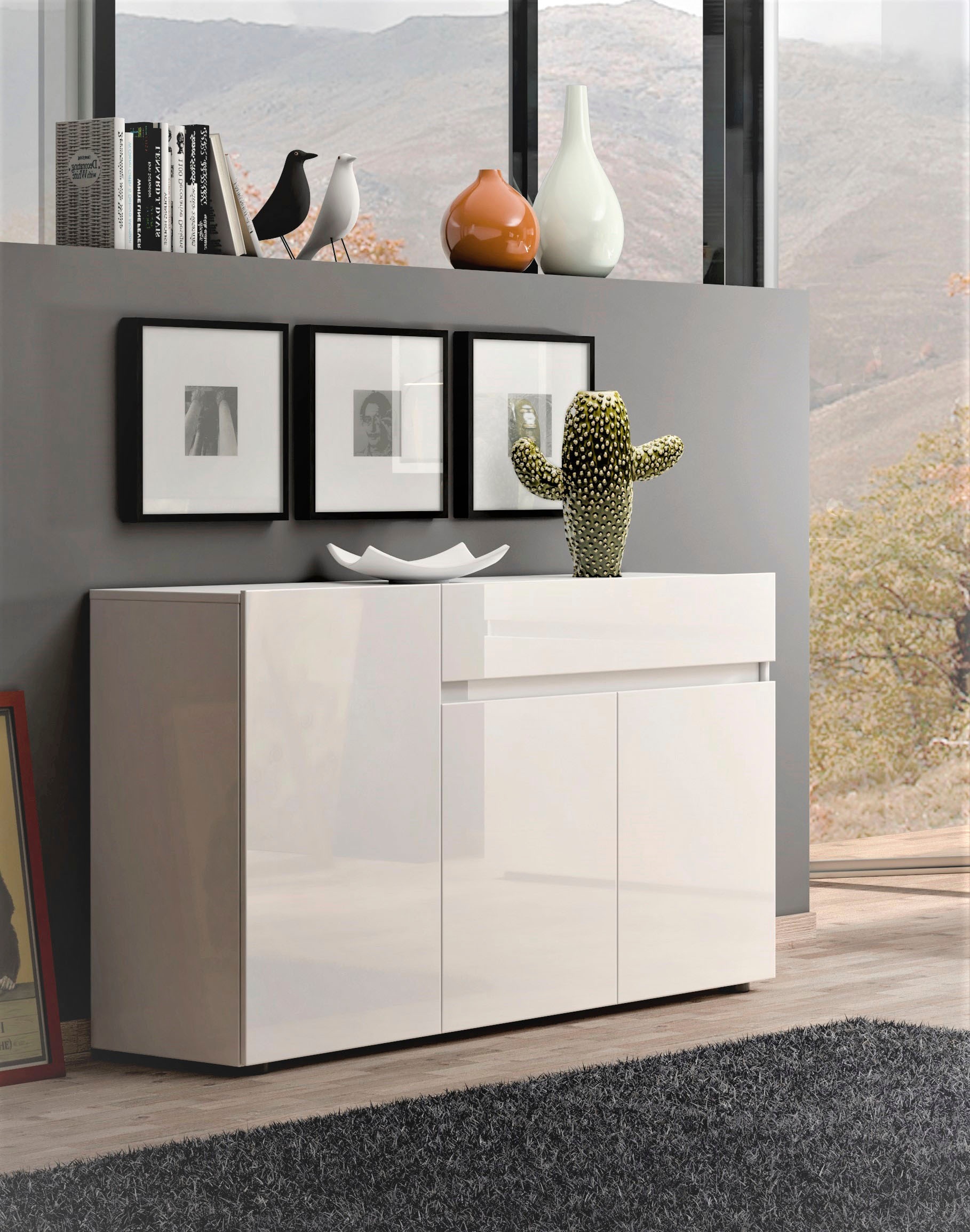 INOSIGN Sideboard »Mister« Kommode, komplett Hochglanz Lackiert, B/H 135x80cm