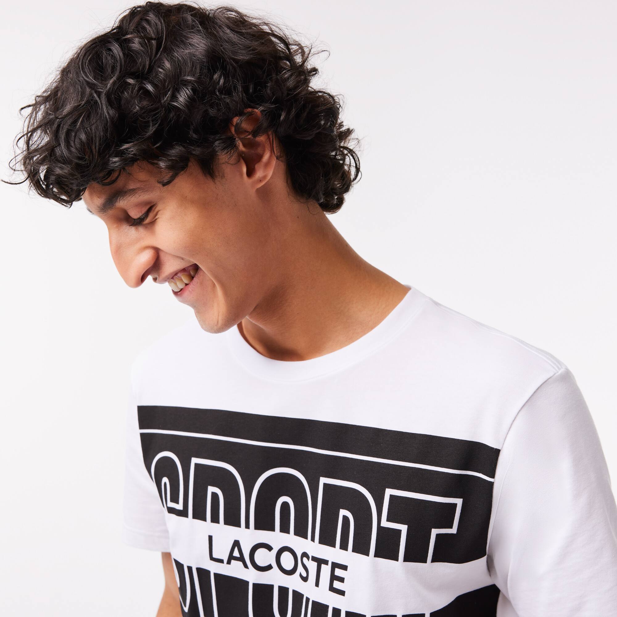 T-shirt Sport regular fit en coton T-Shirts - Blanc - Lacoste - Homme