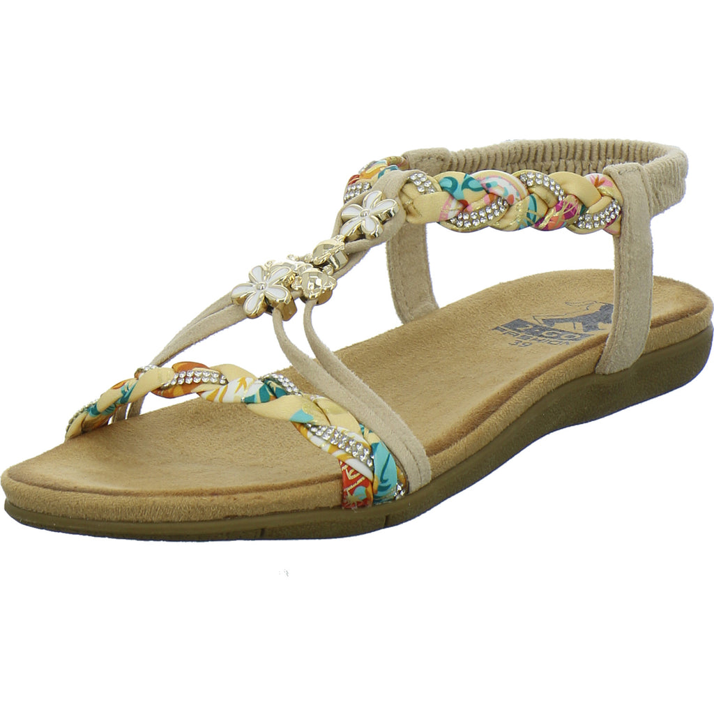 Cosmos Sandaletten Damen 2xD1 6xD2 Beige-kombi
