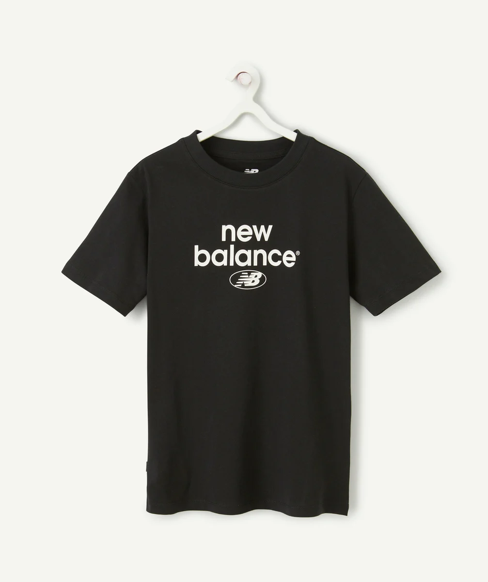 NEW BALANCET-SHIRT FILLE NOIR EN COTON ESSENTIALS REIMAGINED ARCHIV