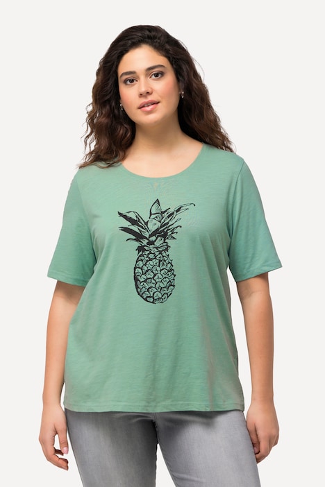 T-Shirt, Kaviarperlchen, Ananas, Rundhals, Halbarm