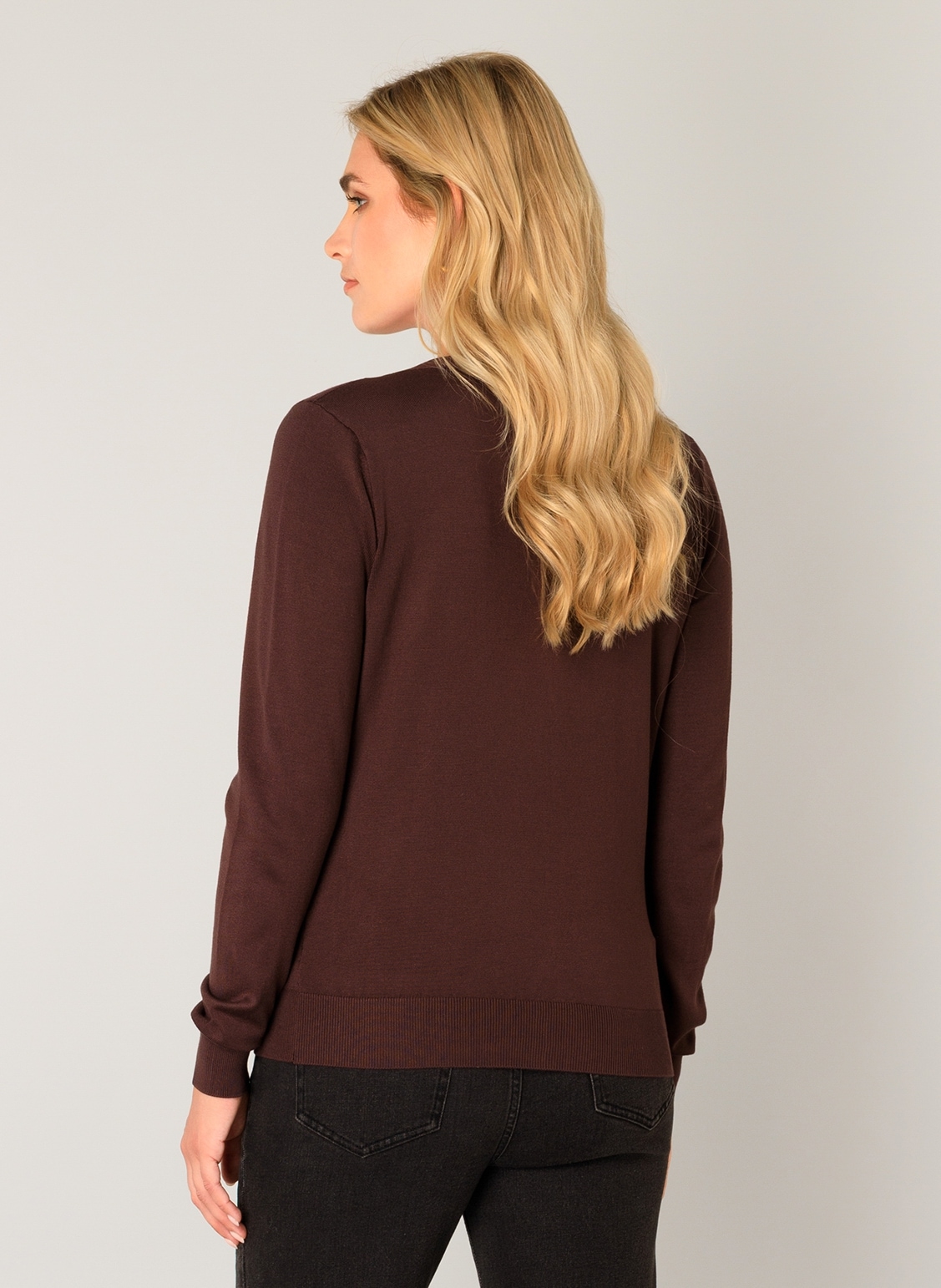 Base Level Strickjacke »Yvon« mit V-Ausschnitt