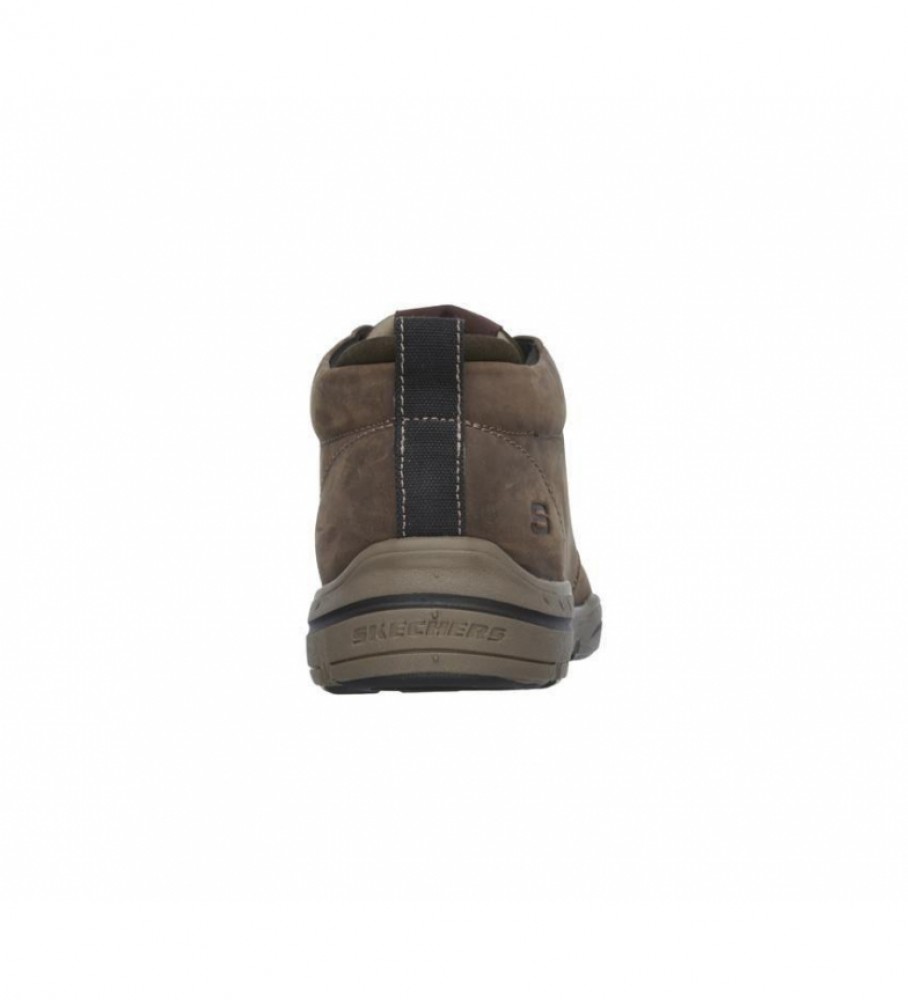 Sapatos Skechers Harper Melden de couro marrom