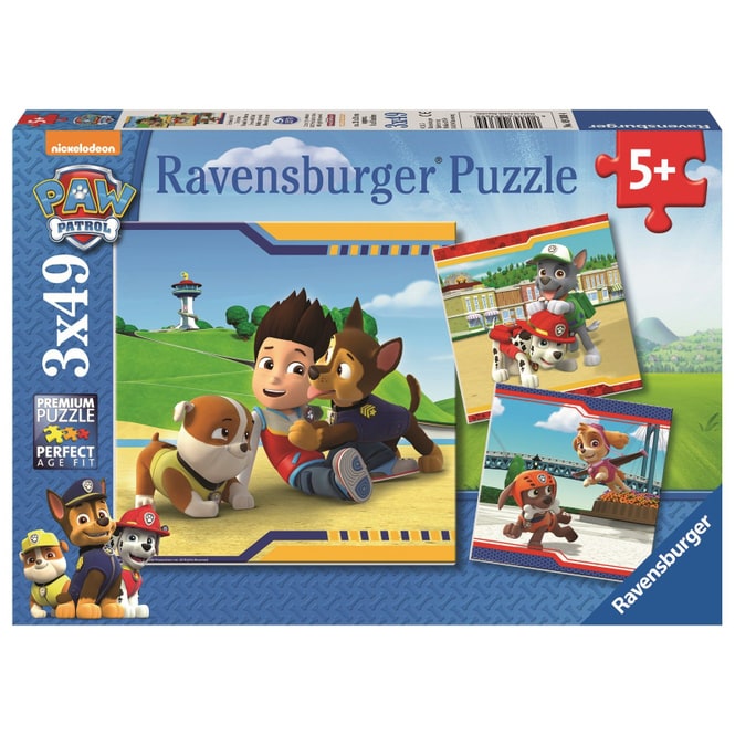 Puzzle-Box - Paw Patrol - Helden mit Fell - 3x49 Teile
