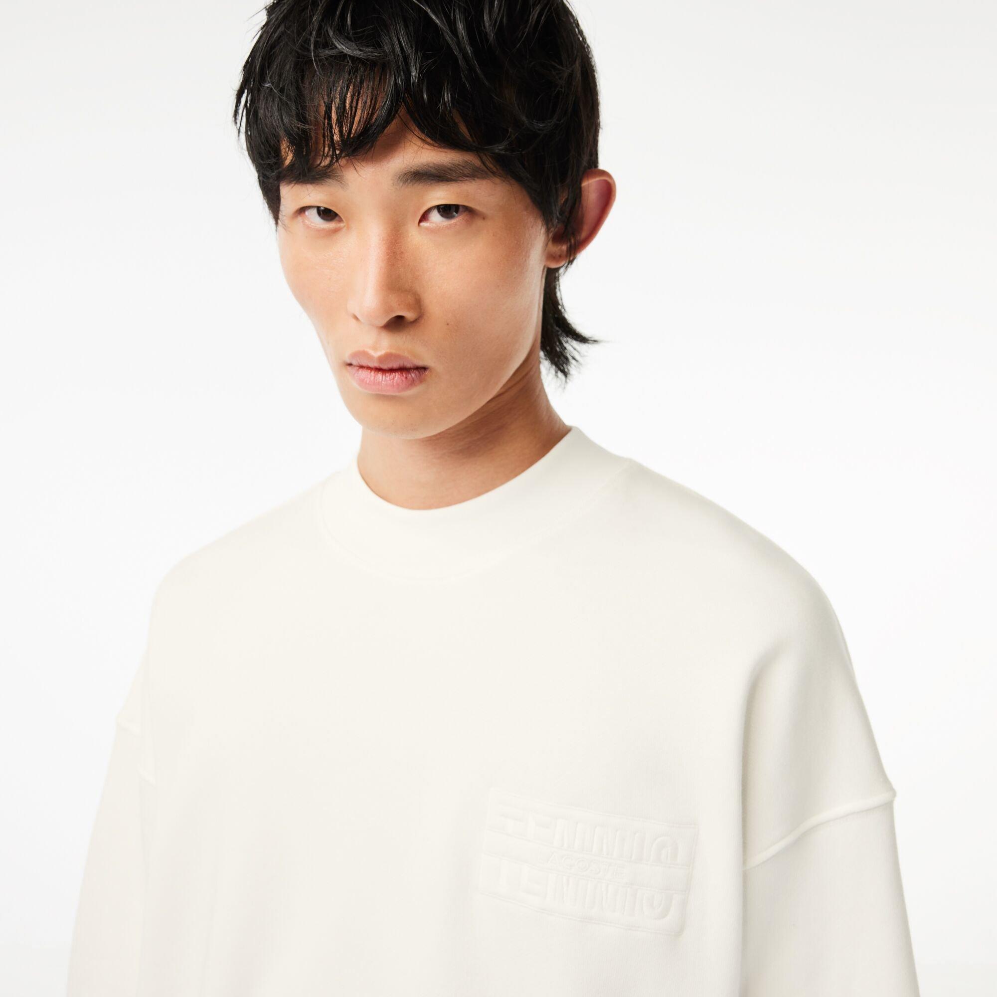 Lacoste Oversized Embroidered Cotton Sweatshirt