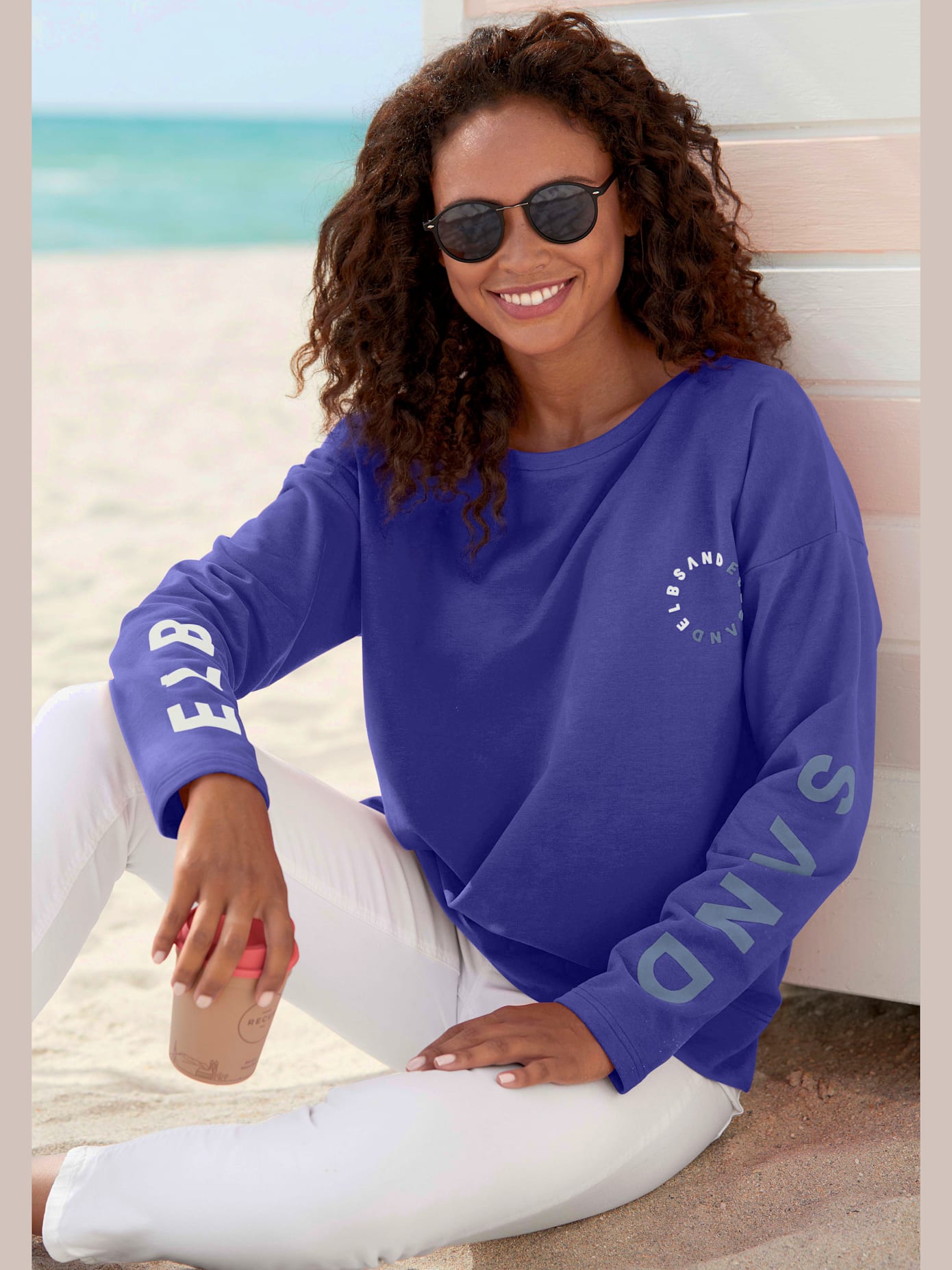 Sweat-shirt imprimés logo sur les manches