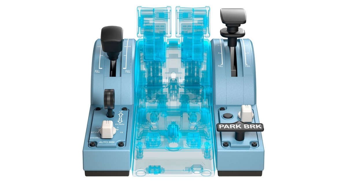 ThrustmasterTCA Quadrant Add-on Airbus Edition gaming gasregelaar  (Blauwgrijs/zwart, Pc)