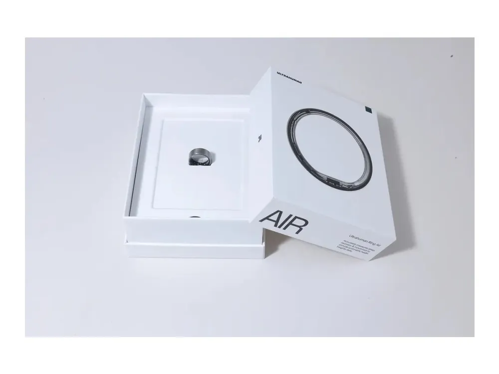 Ultrahuman Ring Air - 12 - smart ring - Bluetooth - råt titanium
