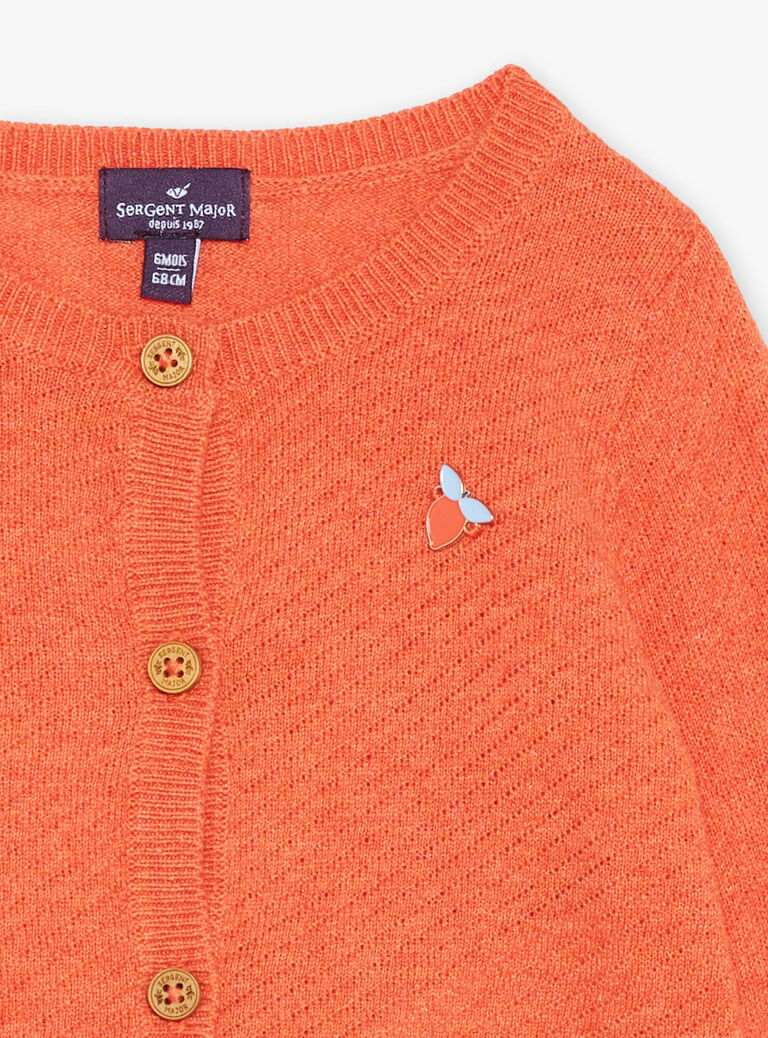 Gilet papaye en tricot