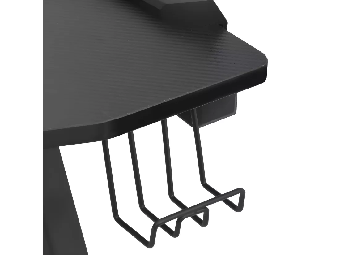 Bureau de jeu à LED en forme de Y Noir 90x60x75 cm