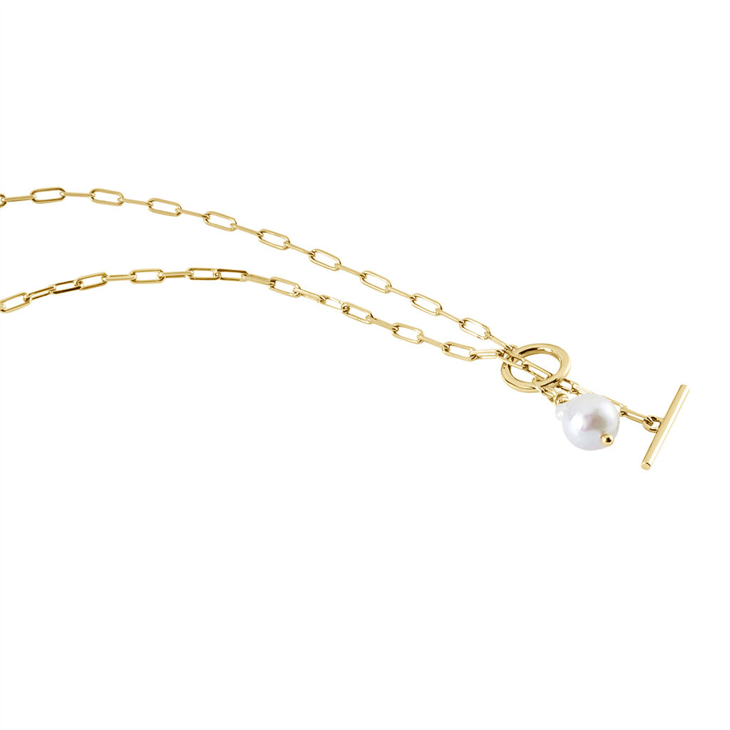 Collier Plaqué Or Jaune Ibai Perle D'eau Douce