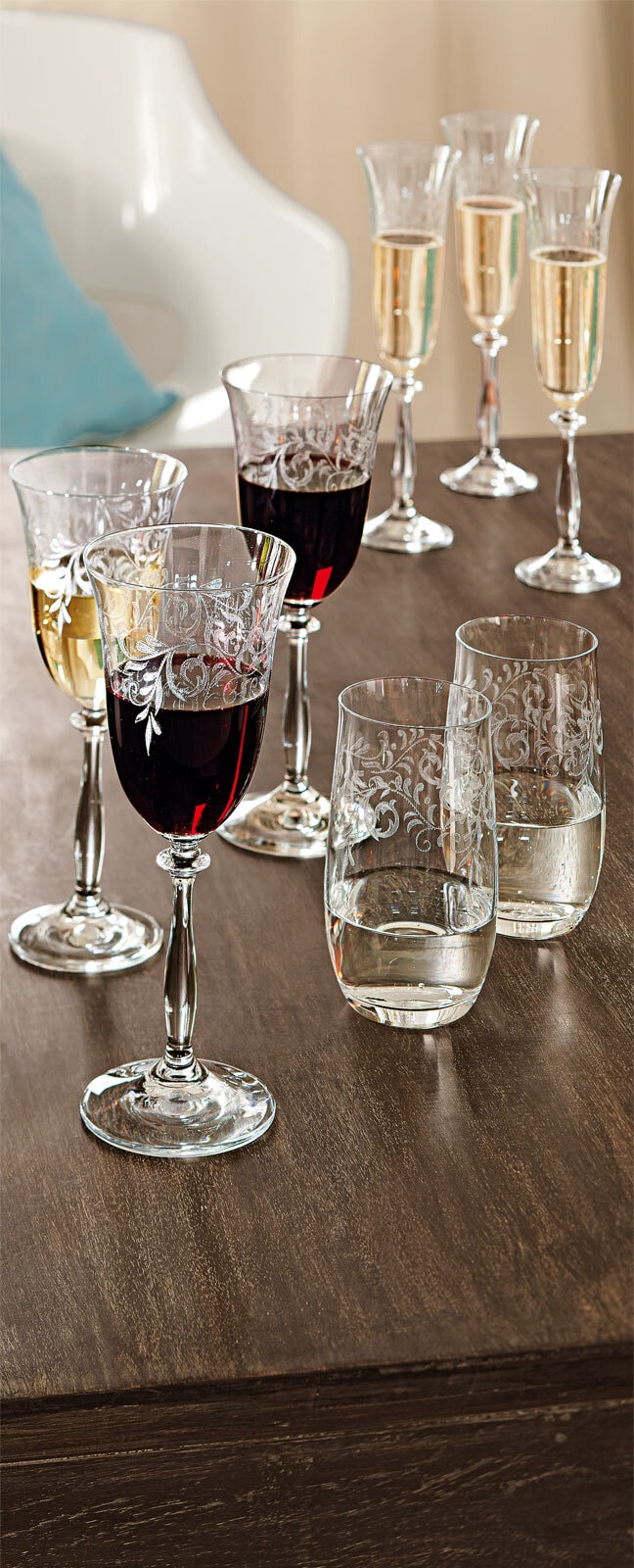 BOHEMIA SELECTION Sektglas ROMANCE 6er Set - je 190 ml