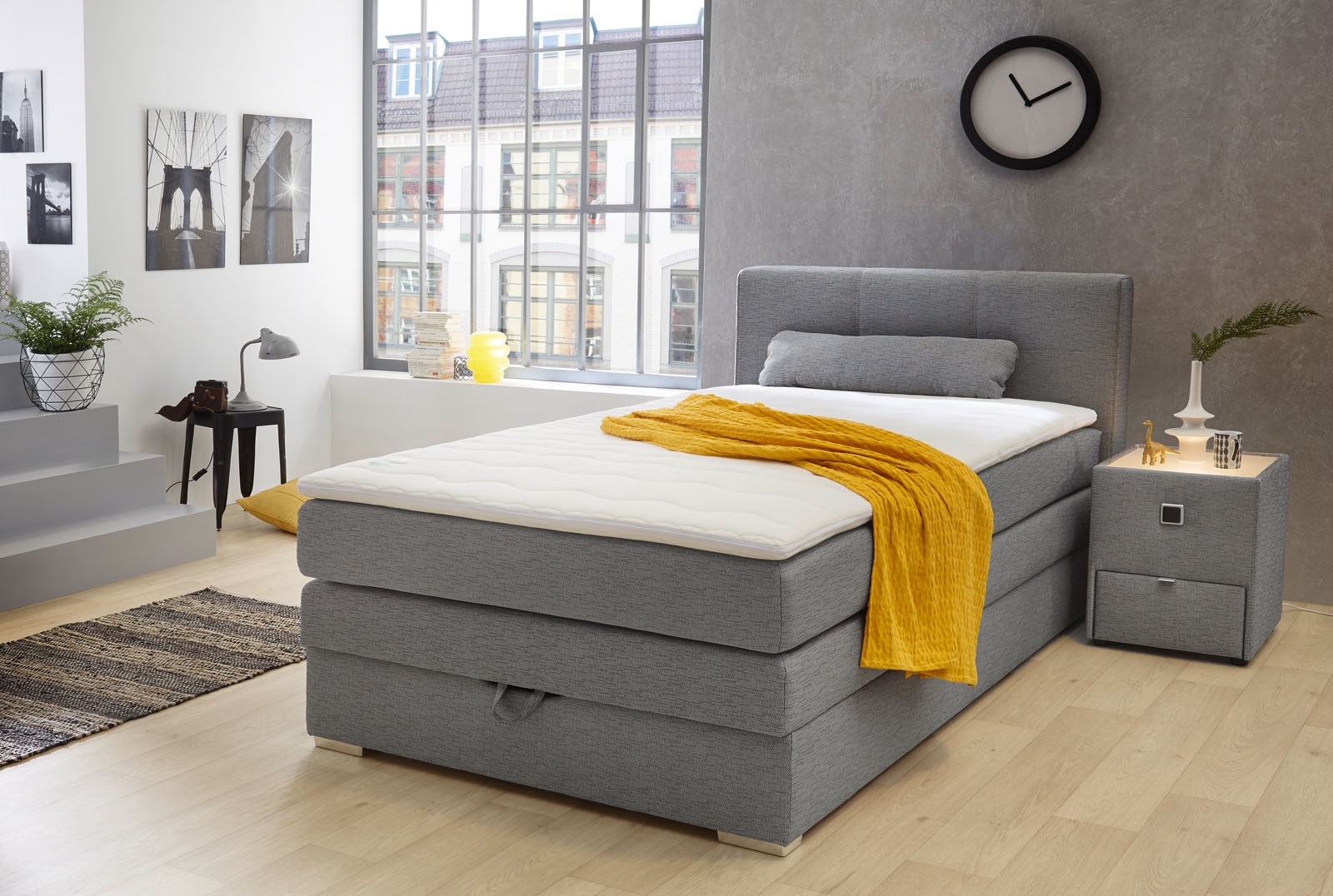 Jockenhöfer Gruppe Boxspringbett »Eve« mit Bettkasten, Topper und Zierkissen