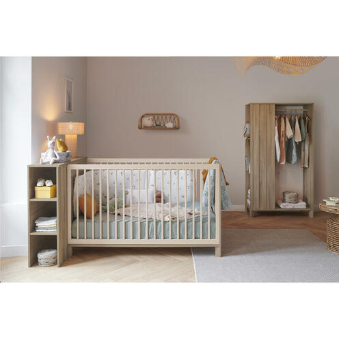 Lit bébé 70x140 CALYPSO Chêne du bocage - GALIPETTE