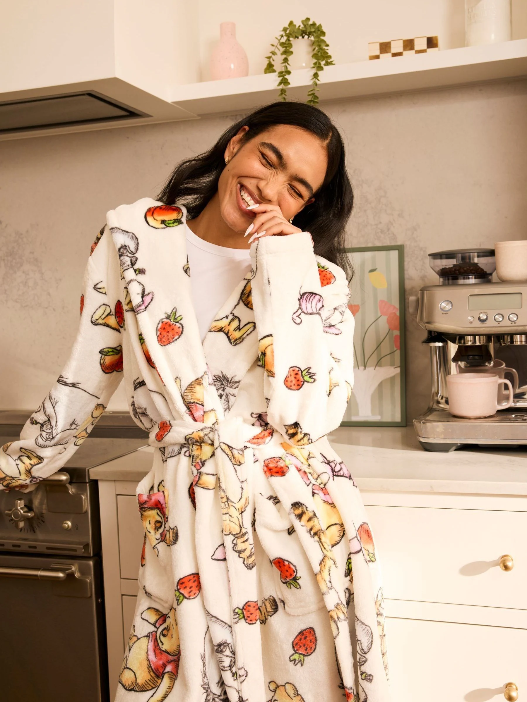 Skinnydip Disney Winnie The Pooh Fruit Dressing Robe