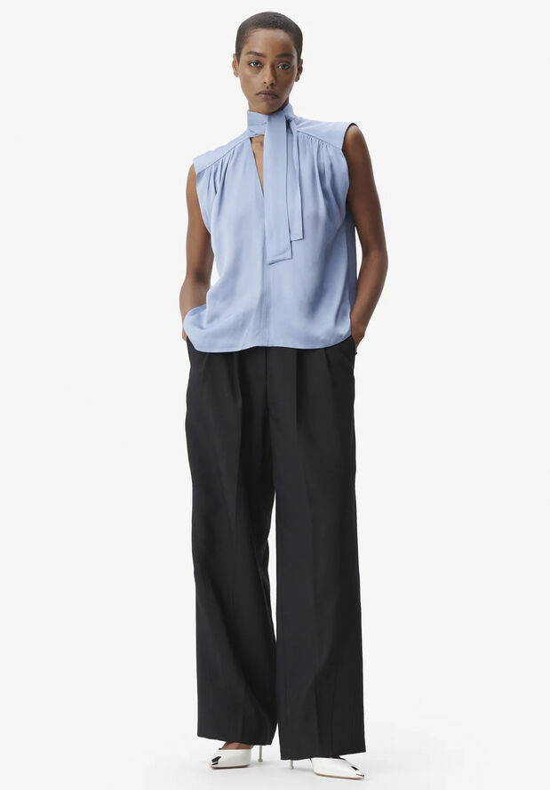 Lala Berlin Top Tracey Faded denim