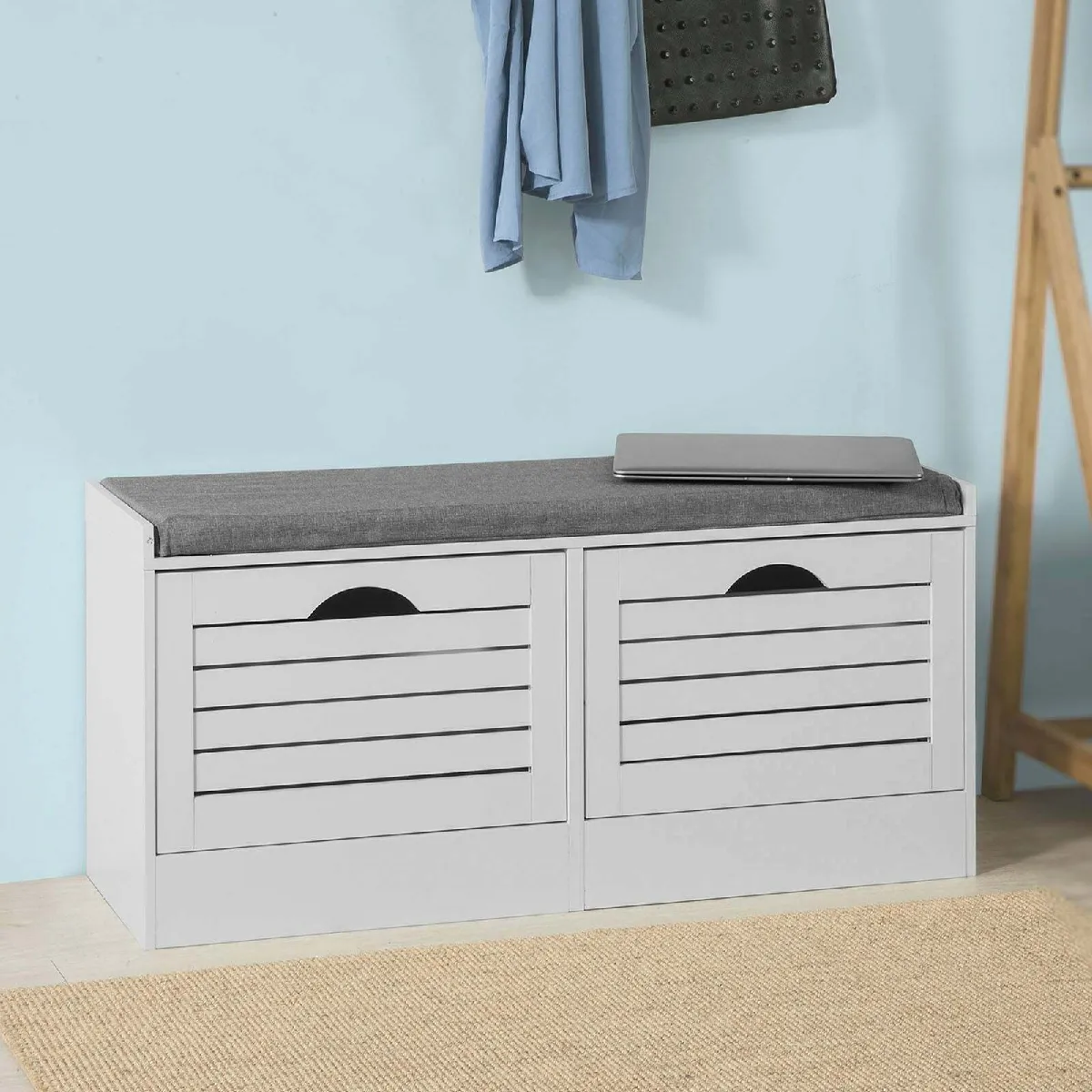SoBuy FSR62-W Banc de Rangement à Chaussures