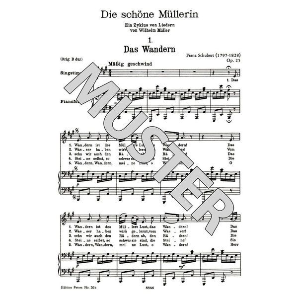 Edition Peters Schubert Lieder 1 Mittel