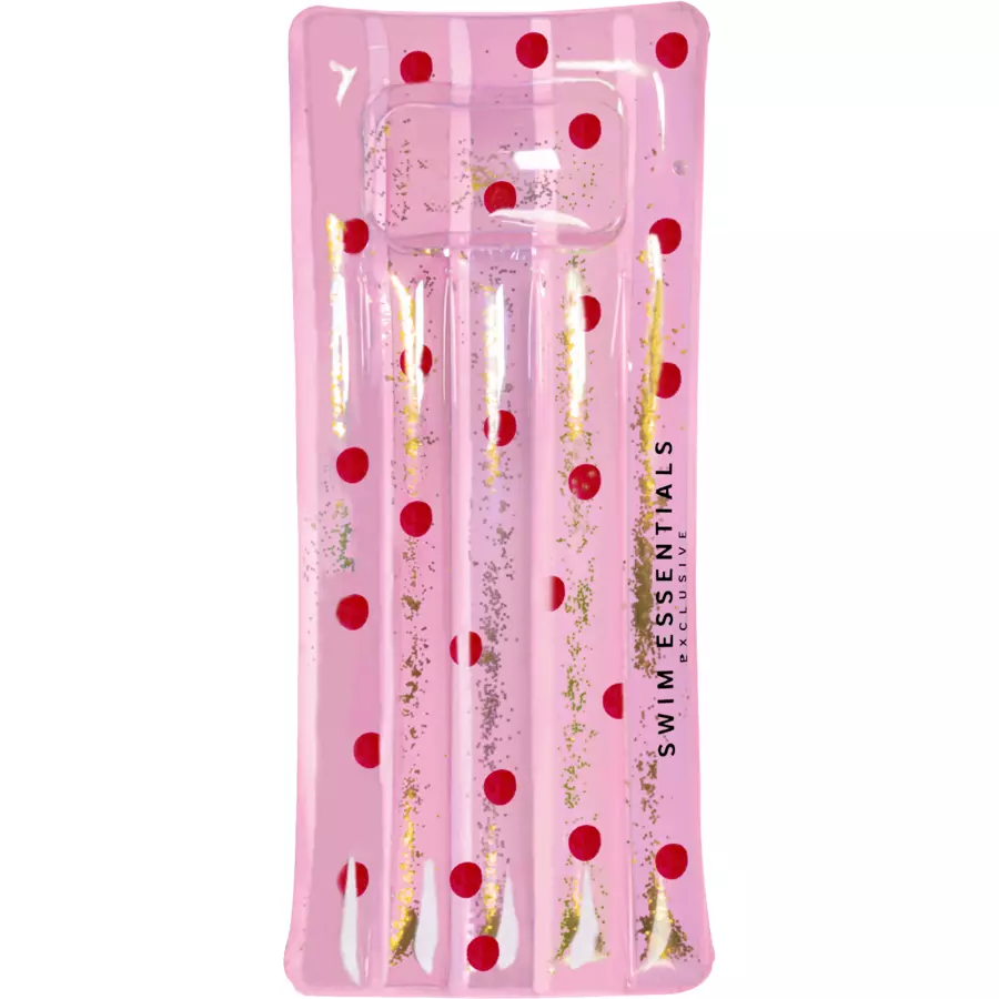 Swim Essentials Luxus-Wasserbett Rosa mit Tupfen