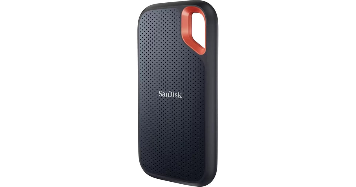 SanDiskExtreme Portable V2, 8 TB externe SSD  (Zwart/oranje, SDSSDE61-8T00-G25, USB-C)