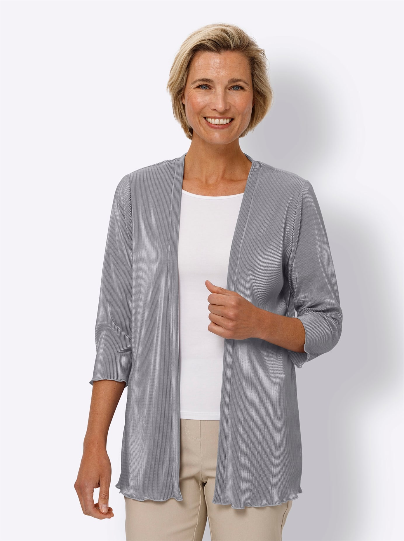 Classic Basics Shirtjacke »Plissee-Shirtjacke« 1 Stk. tlg.