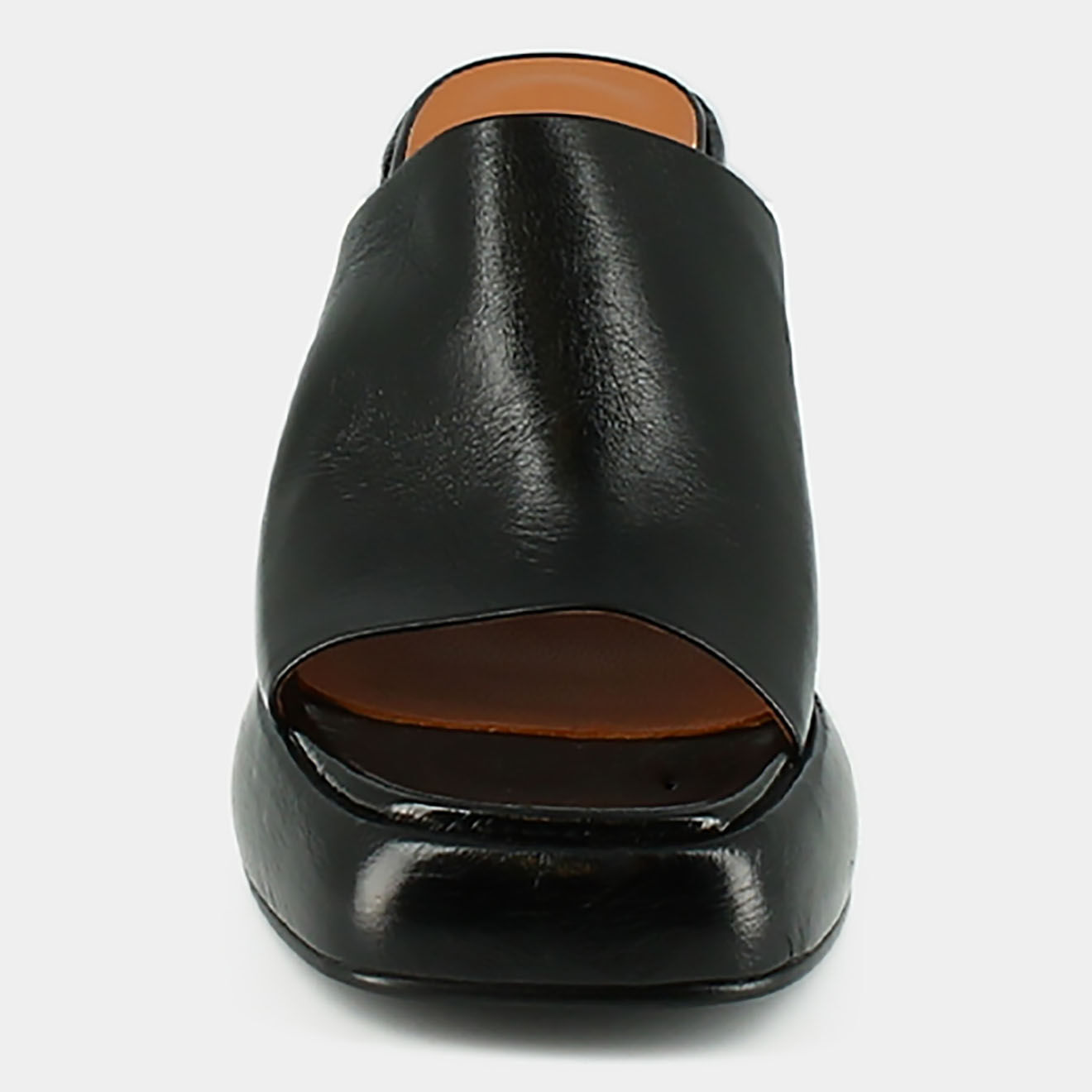 Jonak Mules en Cuir Debat noires - Talon 8.5 cm
