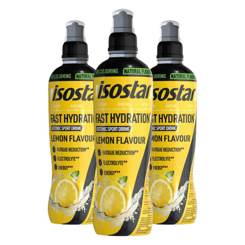 3x Isostar Fast Hydration & Perform Lemon500 ml